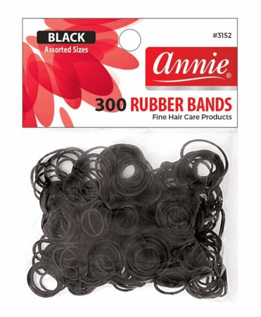 Annie Black Rubberbands 300ct