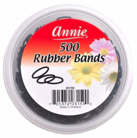 Annie Black Rubberbands 500ct