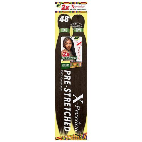 Xpression Pre-stretched Braiding Hair 2x 1B